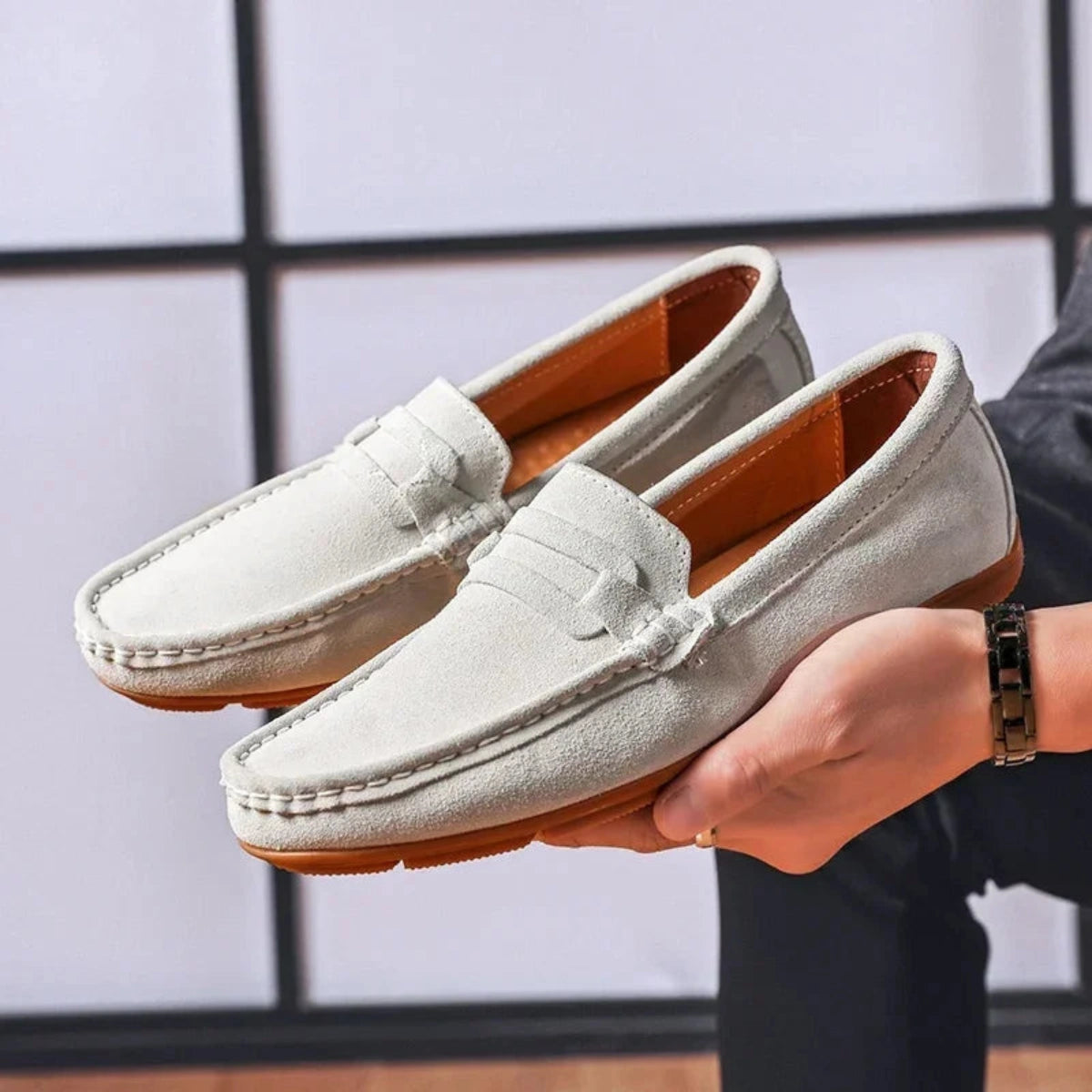 Sapato Mocassim Masculino de Camurça Prestige
