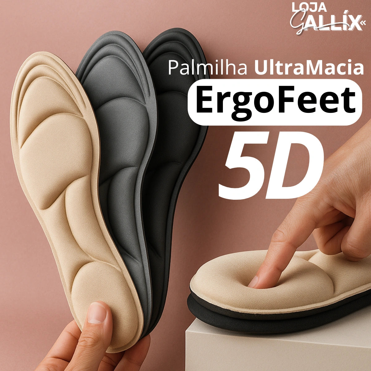 Palmilha UltraMacia ErgoFeet 5D