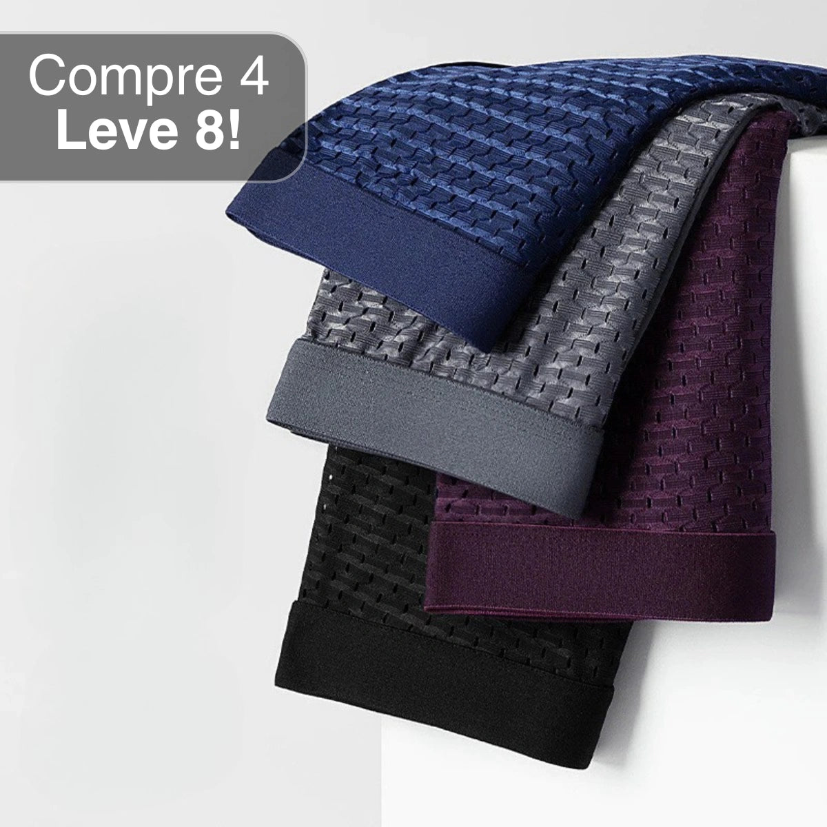 Kit Cuecas Respiráveis AlphaBox Premium - Compre 4 Leve 8